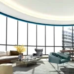 smart film curtain for interior of offices