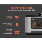 High-quality lithium-ion built-in battery with 3 ways to recharge