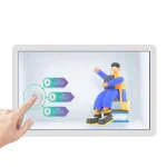 3D transparent touch LCD with 10% higher transparency