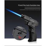 cheap gas blue flame lighter with fixed fire lock