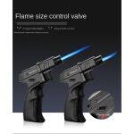 cheap gas blue flame lighter with adjustable flame size