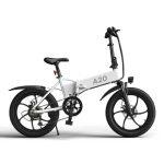 white foldable electric bike