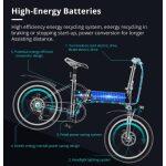 foldable electric bike with long duration battery
