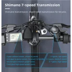 foldable electric bike with shimano 7 gear