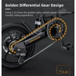 foldable electric bike with differential gear desing