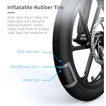 foldable electric bike with inflatable sturdy tire