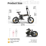 foldable electric bike dimensions