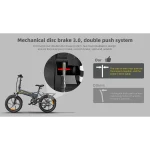 cheap foldable electric bike without throttle wtih dual disc brakes