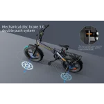 cheap foldable electric bike without throttle with dual disc brake