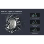 cheap foldable electric bike without throttle with shimano 7 gear