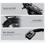 cheap foldable electric bike without throttle with rear shelf