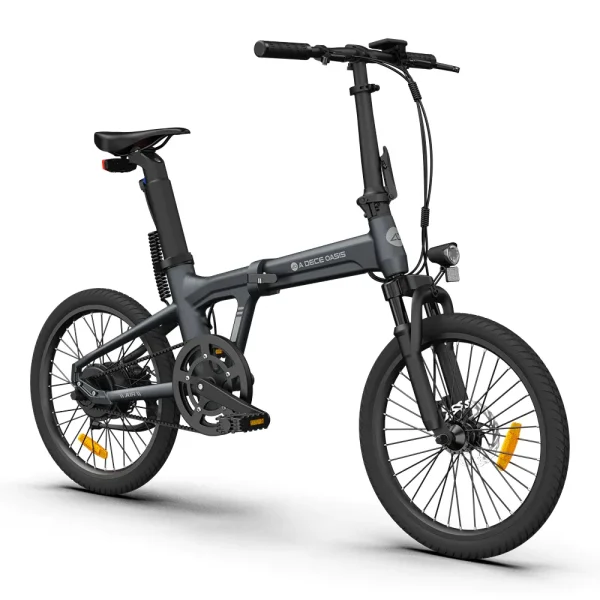 cheap foldable electric bike without throttle in grey color