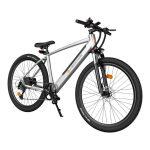 cheap electric bike in silver color