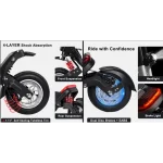 electric scooter with efficient braking and suspension system