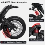 electric scooter with reliable suspension system