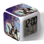 Battle Royale LED color changing digital clock characters animation