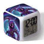 Battle Royale LED color changing digital clock monster animation