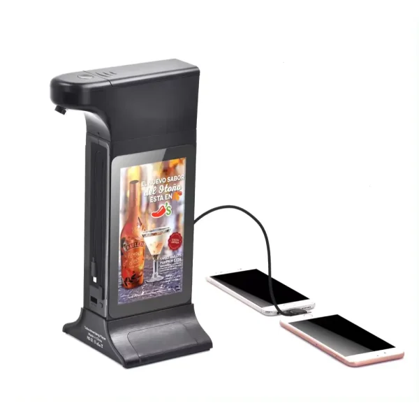 automatic gel dispenser with digital signage