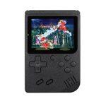 8 Bit retro black handheld game console with 400 built-in games