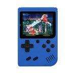 8 Bit retro blue handheld game console with 400 built-in games