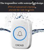 CACAZI Wireless Smart Doorbell - 300 Meters Receiving Distance - Image 6