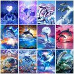 Painting with diamonds in 5d Dolphins