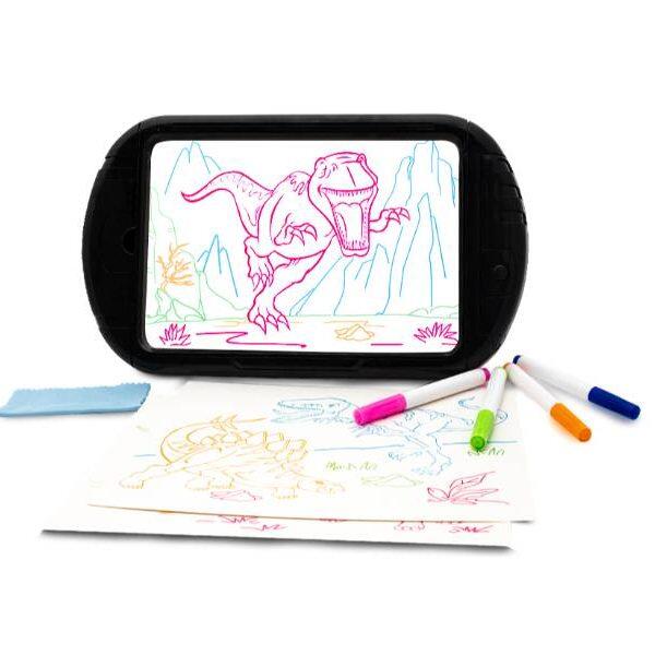 Dinosaur - 3D Glowing Draw Tablet with Neon Markers