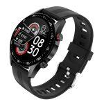 black rubber full waterproof sport smart watch