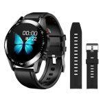 black silicone full waterproof sport smart watch