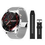 silver smooth silicone full waterproof sport smart watch