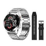 silver silicone full waterproof sport smart watch