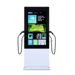 fast-charging station including digital signage