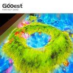 innvovative interactive trampoline with interactive volcano