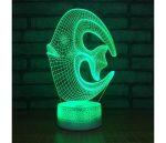 fish hologram lamp green
