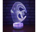 fish hologram lamp white