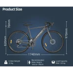 Road racing bike dimensions.