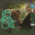 Little Bear - 3D Optical Illusion LED Hologram Lamp - Image 2