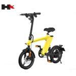 mini electric bike in yellow color