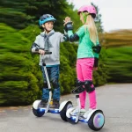 Electric scooter making travel safer and more fun.