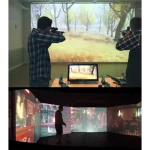 laser game involving coordination and teamwork