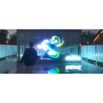 interactive transparent LED display for indoor and outdoor use