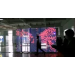 interactive transparent LED display with dynamic environment