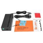 Easy foldable electric scooter with multiple items on package