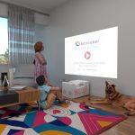 interactive box for wall and floor with many educations games on wall