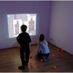 interactive box for wall and floor with many interactive games with balls