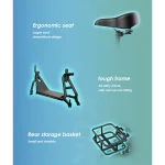 Electric scooter with ergonomic seat