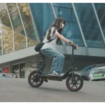Foldable electric scooter with basket