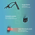 E-bike with very bright LED lights.