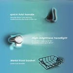 E-bike with comfort accessories.