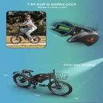 E-bike with high capacity battery.